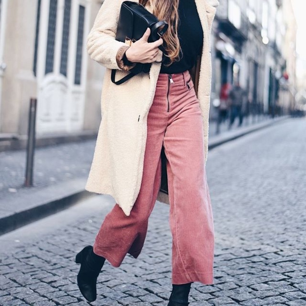 Zara Pink Corduroy Trouser